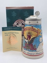 1996 Budweiser Anheuser-Busch Beer Stein "Worlds Largest Brewer" Collectors Club - £10.47 GBP