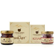 Ayurveda Natural Pure 15gm Shilajit Shilajeet Resin + 1 gm Kashmir Kesar Saffron - £81.00 GBP