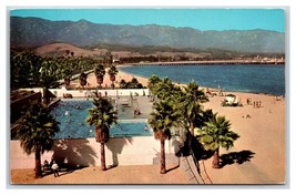 Municipal Swimming Pool Santa Barbara California CA UNP Chrome Postcard O19 - £3.05 GBP