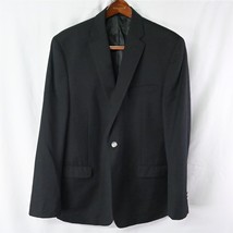 Michael Kors 44L Black Silver 2 Button Wool Blazer Suit Sport Coat Jacket - £23.59 GBP