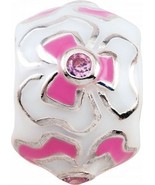 Persona Sterling Silver Rose &amp; Ice charm fits Charm Bracelets - £31.46 GBP