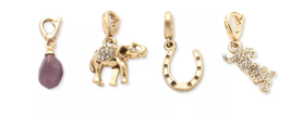 Lonna &amp; Lilly Gold-Tone 4-PC. Set Pave &amp; Stone Luck-Motif Charms – Multi - £12.74 GBP