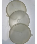 Tupperware 3 Lids Vintage Sheer Round Tabbed Replacement (1) 227-42 (2) ... - £7.96 GBP