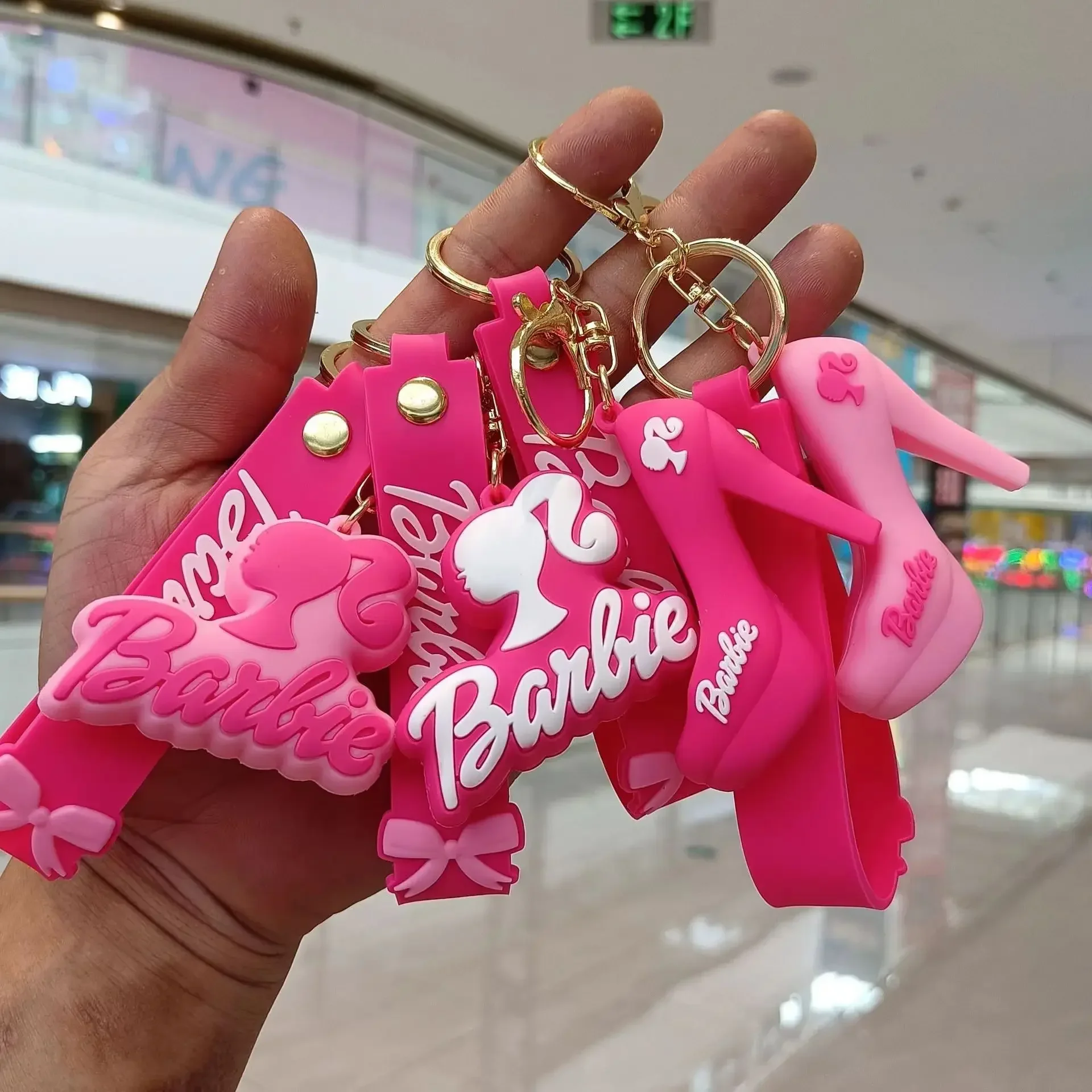 Fashion Cute Barbie High Heels Sign Cartoon Keychain Accessories Small S... - $8.83