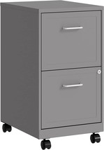 Lorell Silver Pull F/F Mobile File Cabinet With Chrome Handles. - £103.33 GBP