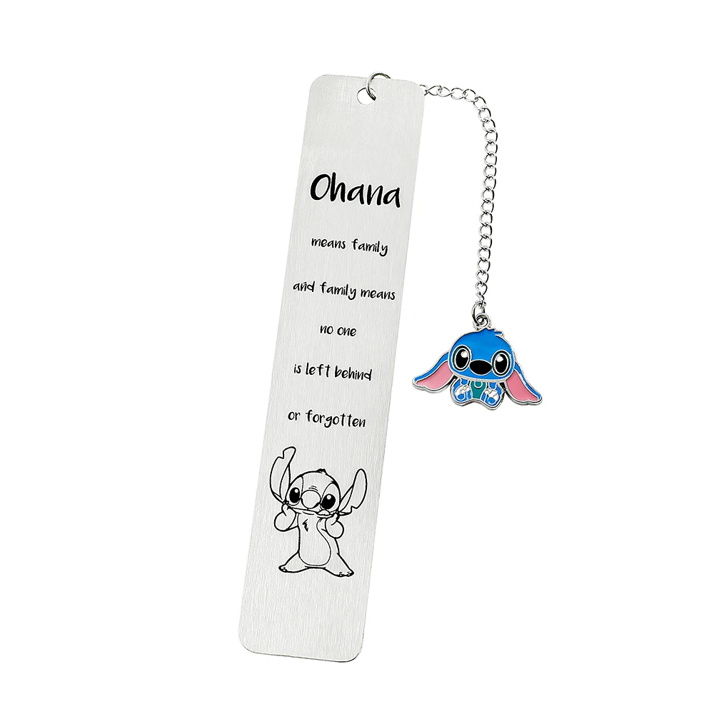 Ohana Means Family Stitch Bookmark Cartoon Kawaii Page Mark School -SQ1722 - $77.66 MXN