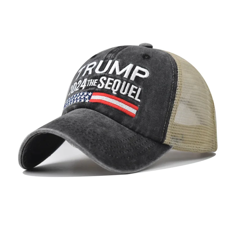 Trump 2024 Sequel Spring Cotton Cap Baseball Cap Snapback Mesh Hat Cap Men Women - £14.05 GBP
