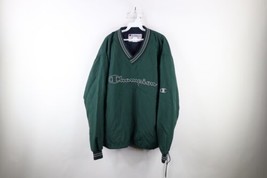 Vtg 90s Champion Mens Large Spell Out Big Logo Lined Windbreaker Jacket Green - £47.44 GBP