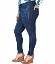 I-N-C Womens Racing Stripe Skinny Fit Jeans, Blue, 26W - £22.84 GBP