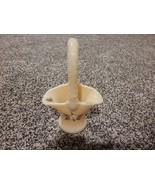 Westmoreland Peach Milk Glass Flowered Basket - $32.68 CAD