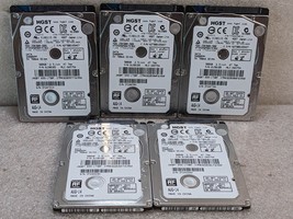 LOT OF 5 HGST/HITACHI H2T5001654S7 500GB SATA 2.5&quot; Internal Hard Drive 5... - £23.46 GBP