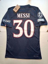 Lionel Messi PSG Paris Saint Germain UCL Match Slim Fit Blue Home Jersey 2022-23 - £94.36 GBP