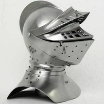 Helmet Medieval Tournament Close Armor Knight Sca Replica Larp 18ga Steel Custom - £166.00 GBP