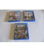 3 PS4 GAMES CALL OF DUTY THE DIVISION 2 BATTLEFIELD 1 COMPLETE W/CASE &amp; ... - $18.32
