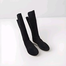 Eric Michael Black Suede Made In Spain Boots Side Zipper Womens Size 8.5... - $520.33 MXN