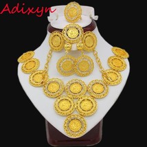 Adixyn Turkey Coin Necklace/Earring/Ring/Bracelet Jewelry Sets For Women Gold Co - £27.16 GBP