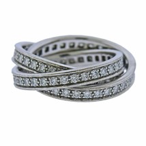 Cartier Trinity Diamond White Gold Rolling Band Ring 750 18k - £4,878.22 GBP