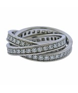 Cartier Trinity Diamond White Gold Rolling Band Ring 750 18k - £4,984.79 GBP