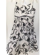 bonnie jean White black embellishment dress size 14 Sleeveless cute dress - $14.10 CAD