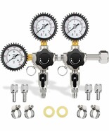 Ferroday Two System Co2 Regulator, Dual Output Cga-320 Co2 Regulator For - $123.32 CAD