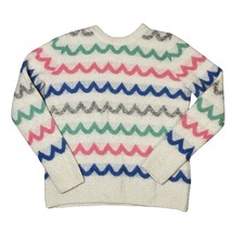 Boden Effingham Wavy Chevron Stripe Crewneck Sweater Alpaca Blend - Size Medium - £34.02 GBP