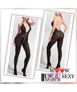 woowsexy, Bodysuit, Stockings,open crotch, zipper, sexy stocking, sexy s... - $14.88