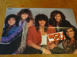 Jon Bon Jovi teen magazine poster clipping rock band 1980&#39;s - $5.00