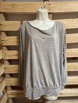 Old Navy Long Sleeve Light Weight Shirt Gray Glitter Woman&#39;s Size XL KG - £7.65 GBP