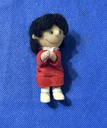 Vintage Peanuts Lucy “ Clip On You” Doll w/ Spring Grip Hands – 3” Mini ... - $8.55