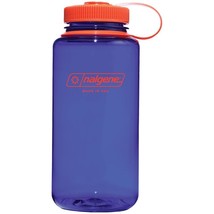 Nalgene Sustain 32oz Wide Mouth Bottle (Periwinkle) Recycled Reusable Purple - £12.67 GBP