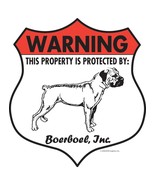 Warning! Boerboel - Property Protected Dog Aluminum Sign - Badge Shape - $14.95