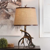 Lamp Table Lamps Bedside Desk Living Room Nightstand Side Table Cabin Lodge New - £87.25 GBP