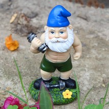 Funny Workout Garden Gnomes Statues 6.2 Inches Outdoor Funny Gnomes Decorations  - £25.35 GBP