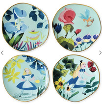 2021 Disney Parks Alice in Wonderland Mary Blair Plate Set Of 4 70th Anniversary - $64.35