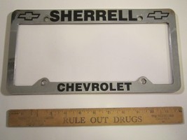 LICENSE PLATE Plastic Car Tag Frame SHERRELL CHEVROLET 14D - $22.08