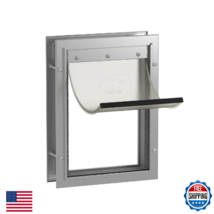 Hakuna Pets Deluxe Aluminum Pet Door, 2-Way Lock, For Cats &amp; Dogs up to ... - $82.93