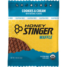 Honey Stinger Gluten Free Energy Waffles 12 Pack [Cookies &amp; Cream] 1.06oz Each - £19.67 GBP