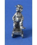 Miniature Item-Scu Pewter Figurine by Michael Ricker-man in floppy hat - $280.82 MXN