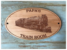 Personalized Sign - Pennsylvania Railroad K4, 1361 Engine - Trains, Man Cave - $48.00