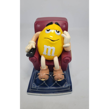 M&amp;M&#39;s Yellow M&amp;M Reclining In Chair with TV Remote Candy Dispenser 8&quot; - £20.61 GBP