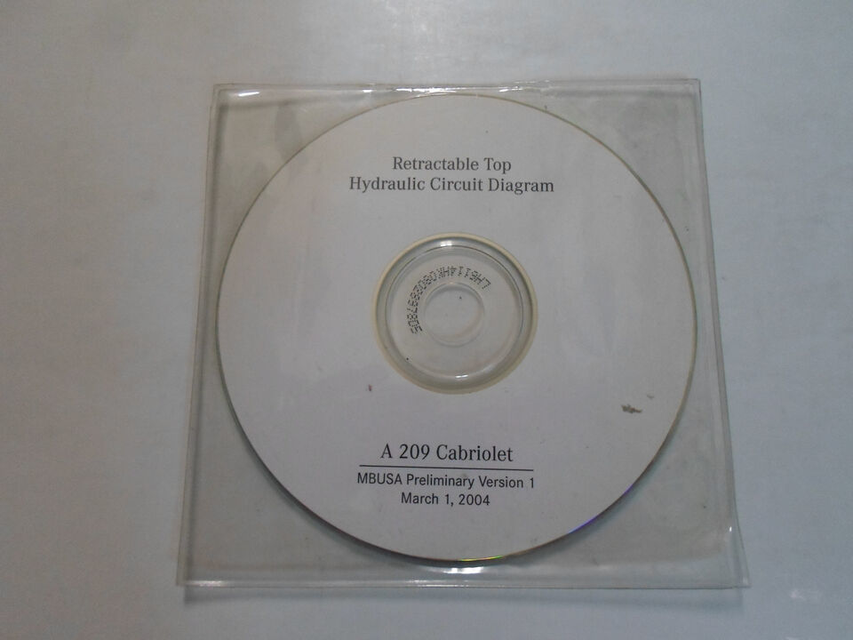 2004 Mercedes Retractrable Top Hydraulic Circuit Diagram A 209 Cabriolet... - $27.99
