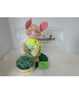 ANNALEE DOLL 1988 BOY BUNNY 9.5&quot; COTTONTAIL WITH EASTER BASKET BASE &amp; TAG - $40.68 CAD