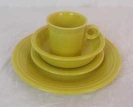 Fiestaware Set Of 4 Marigold Dinner Plate, Salad, Bowl & Mug DH2397c - $28.95