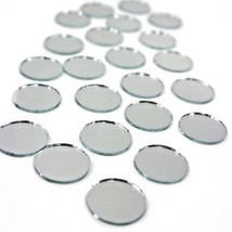 24 rOund MIRRORS 1&quot; inch diameter Circle Shape circular Real GLASS MIRRO... - $22.77
