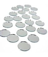 24 rOund MIRRORS 1&quot; inch diameter Circle Shape circular Real GLASS MIRRO... - $22.77