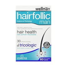 Vitabiotics Wellman HAIRFOLLIC MAN Hair Growth Tablets  60 Tablets  - $141.00