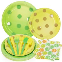 144 Pcs 3D Pickleball Party Supplies Paper Pickleball Plates And Napkins Dinnerw - $33.99