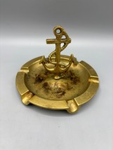 Vtg Penco Brass Anchor Ashtray Nautical Decor Made In Taiwan - $292.26 MXN