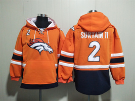 Patrick Surtain II Broncos Orange Pocket Lace-Up Pullover Hoodie - $59.25