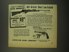 1951 American Arms Company Advertisement - Lee-Enfield, Smith &amp; Wesson  - £14.74 GBP